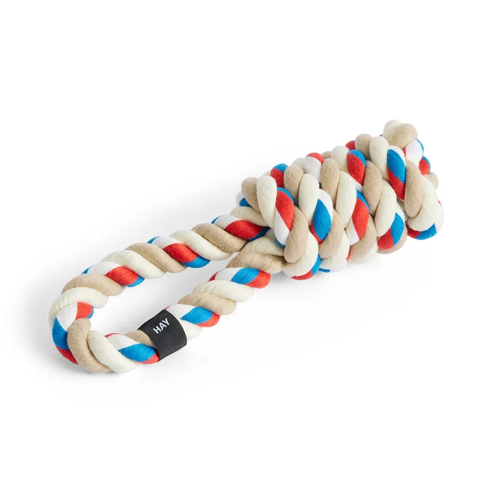 Dogs Rope toy, red / turquoise / off-white from HAY