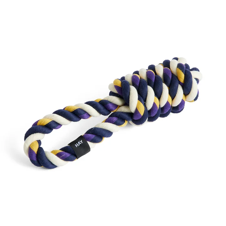 Dogs Rope toy, blue / purple / ochre from HAY
