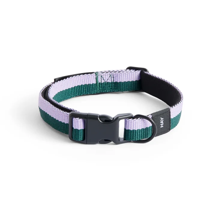 Dogs Dog collar, S/M lavender / green by HAY