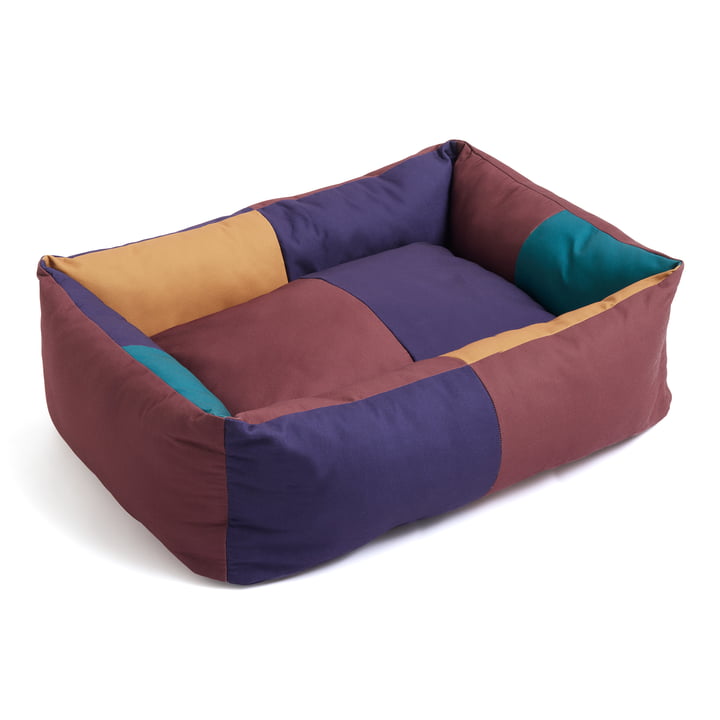 Dog bed, L, burgundy / green from Hay