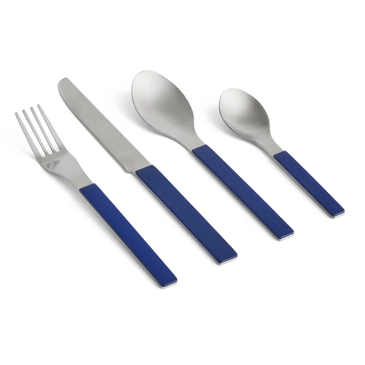 MVS Cutlery set, dark blue (set of 4) by HAY