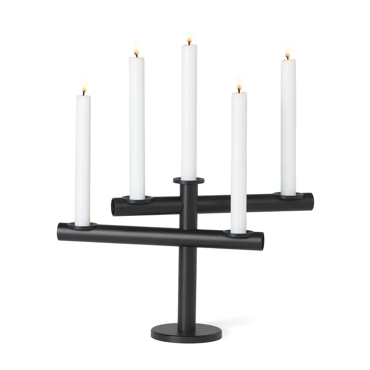 Frederik Roijé - Light my Fire, candlestick, black