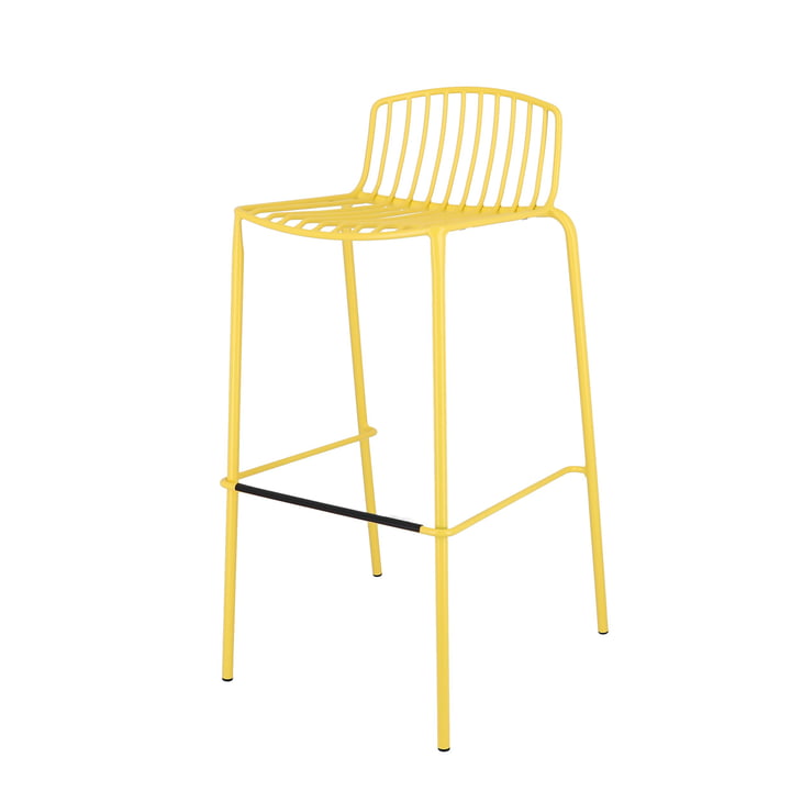 Mori Garden bar chair, 75 cm, yellow from Jan Kurtz
