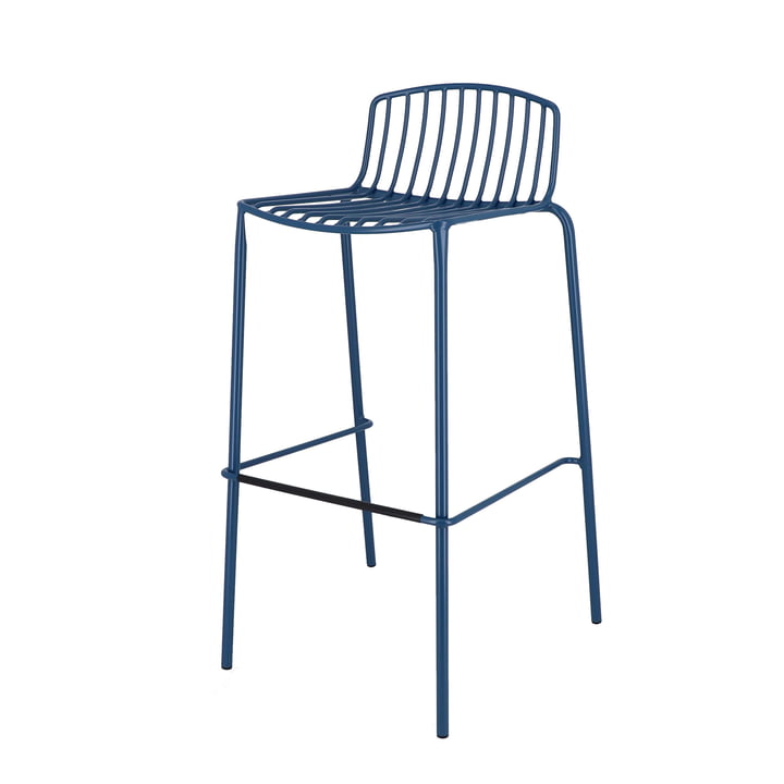 Mori Garden bar chair, 75 cm, blue from Jan Kurtz