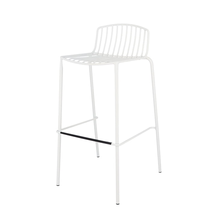 Mori Garden bar chair, 75 cm, white from Jan Kurtz