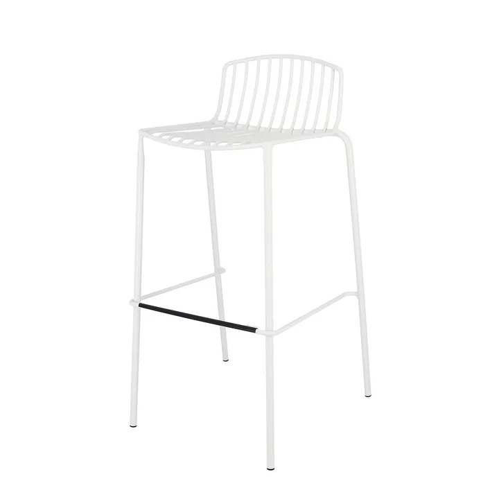 Mori Garden bar chair, 75 cm, white from Jan Kurtz