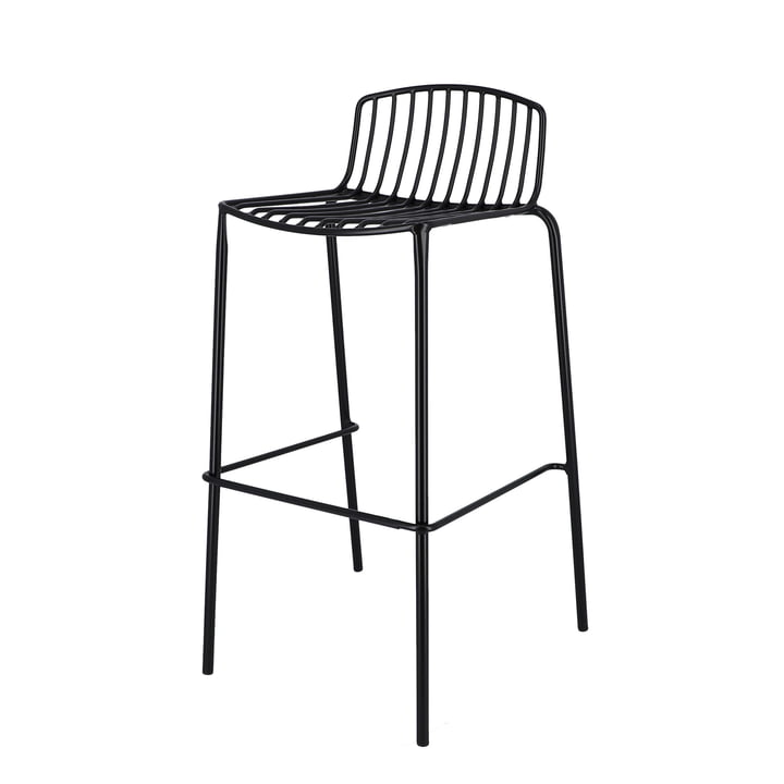 Mori Garden bar chair, 75 cm, black from Jan Kurtz