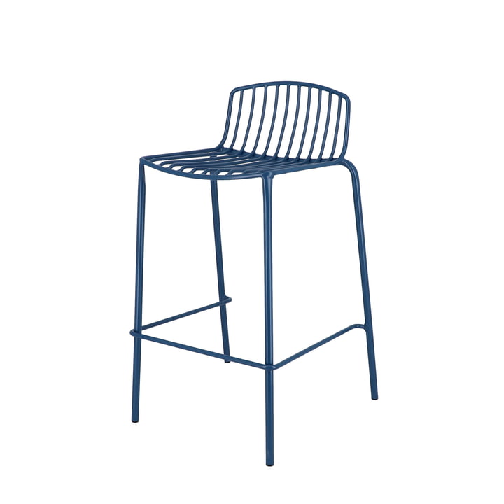 Mori Garden bar chair, 65 cm, blue from Jan Kurtz