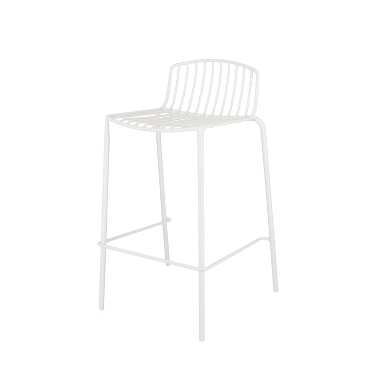 Mori Garden bar chair, 65 cm, white from Jan Kurtz