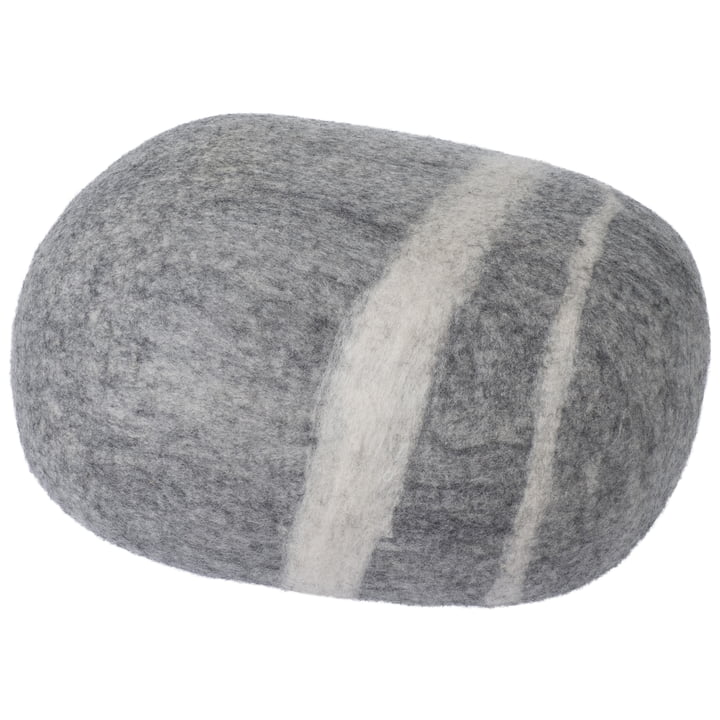 myfelt - Pebble pouf Carl 3XL, light gray mottled