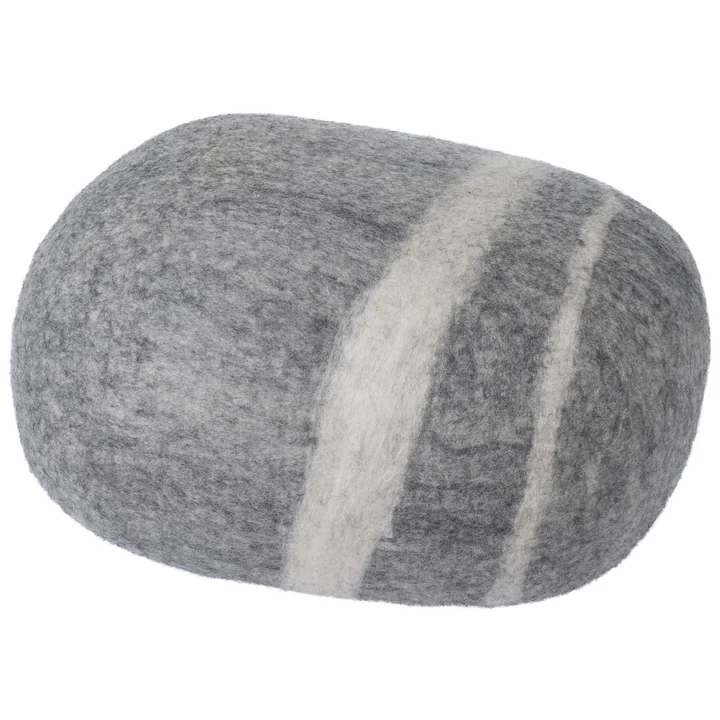 myfelt - Pebble pouf Carl 3XL, light gray mottled