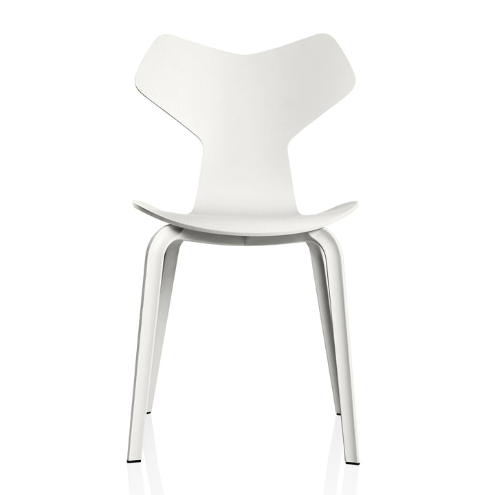 Fritz Hansen - Grand Prix Chair, not upholstered, white stained ash