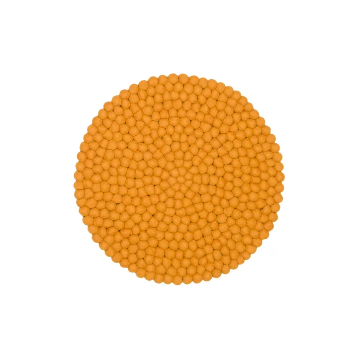 myfelt - Risa seat cushion Ø 36 cm, ochre yellow