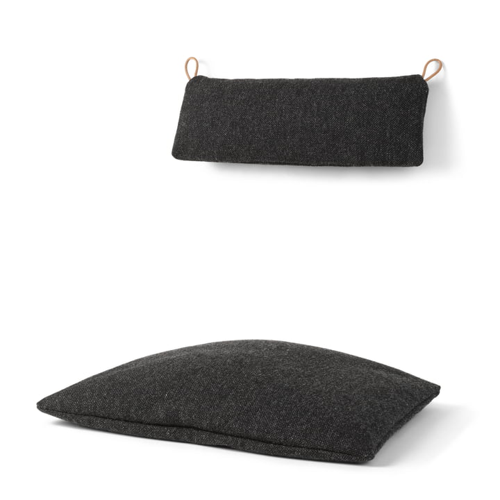 CH45 Seat and neck cushion, anthracite (Hallingdal 180) from Carl Hansen