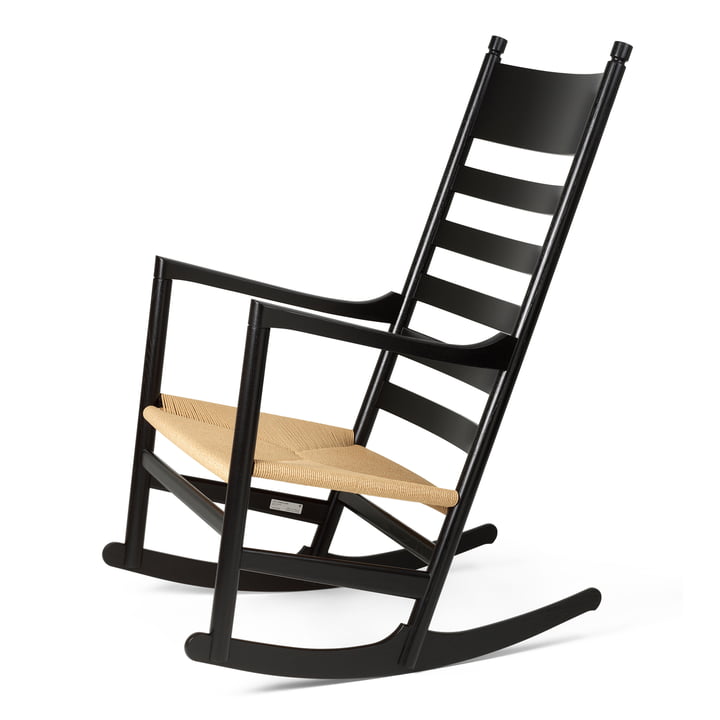 CH45 Rocking chair, black oak, lacquered by Carl Hansen