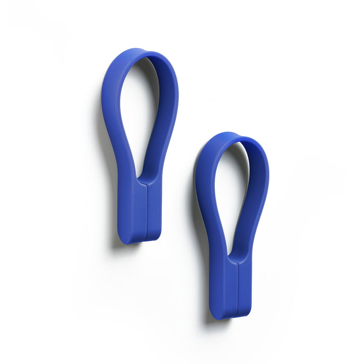 Loop Magnetic towel rail, indigo blue (set of 2) from Zone Denmark
