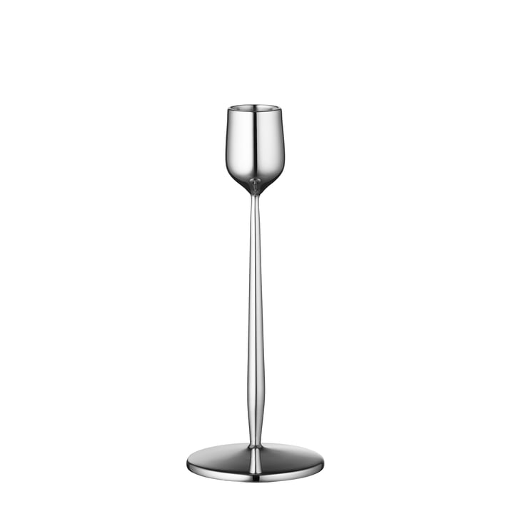 Dorotea Candle holder, 7 x 18 cm, shiny steel from Gense