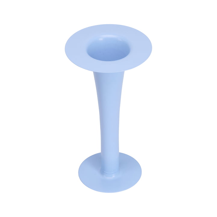 Trumpet - 2 in 1 vase & Candle holder, h 24 cm, light blue by Design Letters