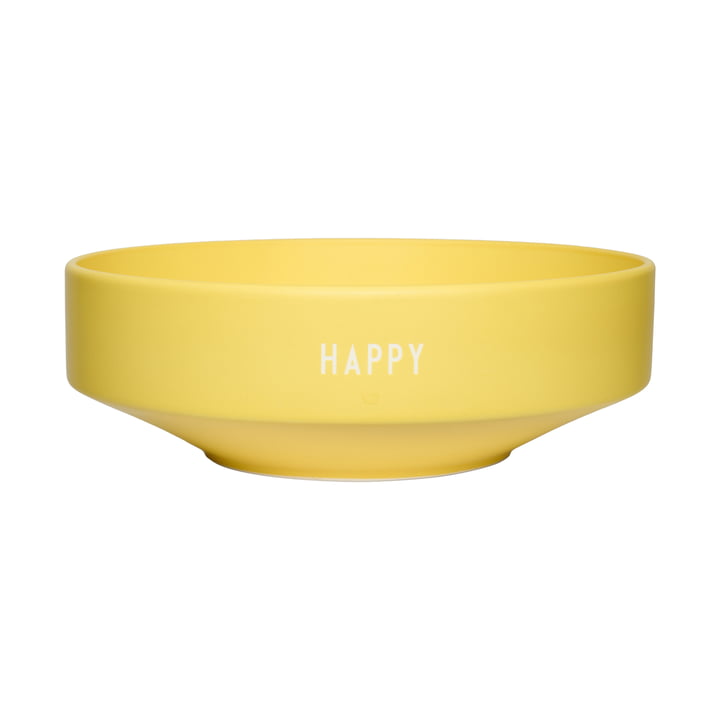 Favourite Bowl, large, Ø 22 x H 7.5 cm, Happy / yellow by Design Letters
