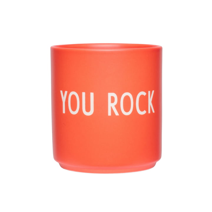 AJ Favourite Porcelain mug, You Rock / red by Design Letters