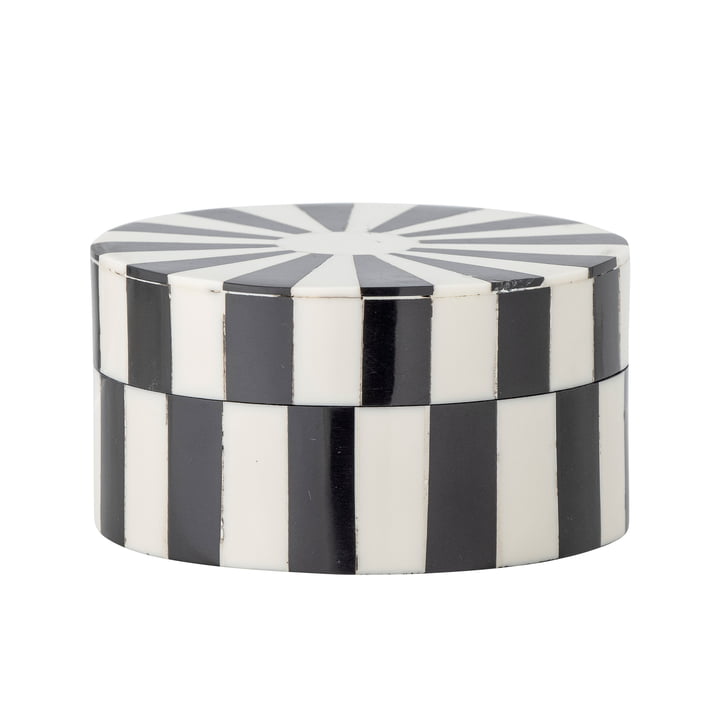 Bloomingville - Ilana box with lid, black / white