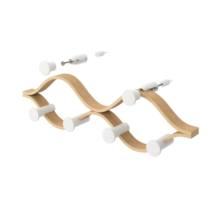 Montage Wall-mounted wardrobe, white / natural by Umbra