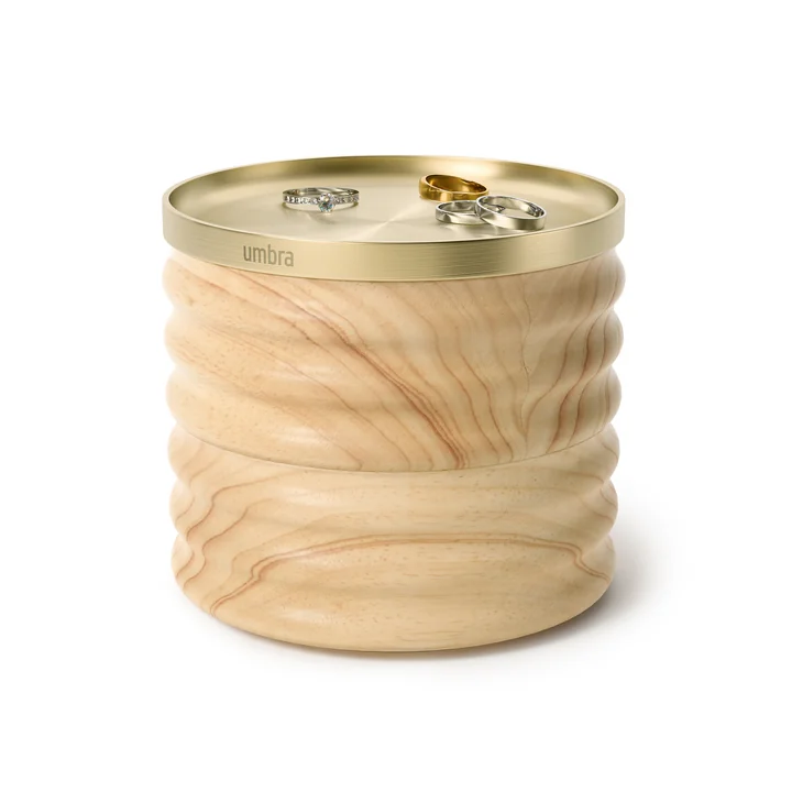 Tesora Storage box, natural / brass from Umbra