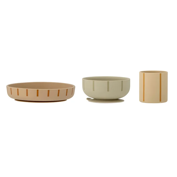 Bloomingville Mini - Levi Tableware set, green (set of 3)