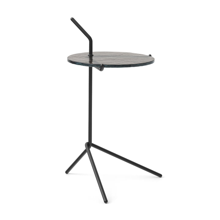 Halten Side Table SH9, smoked glass / warm black from & Tradition