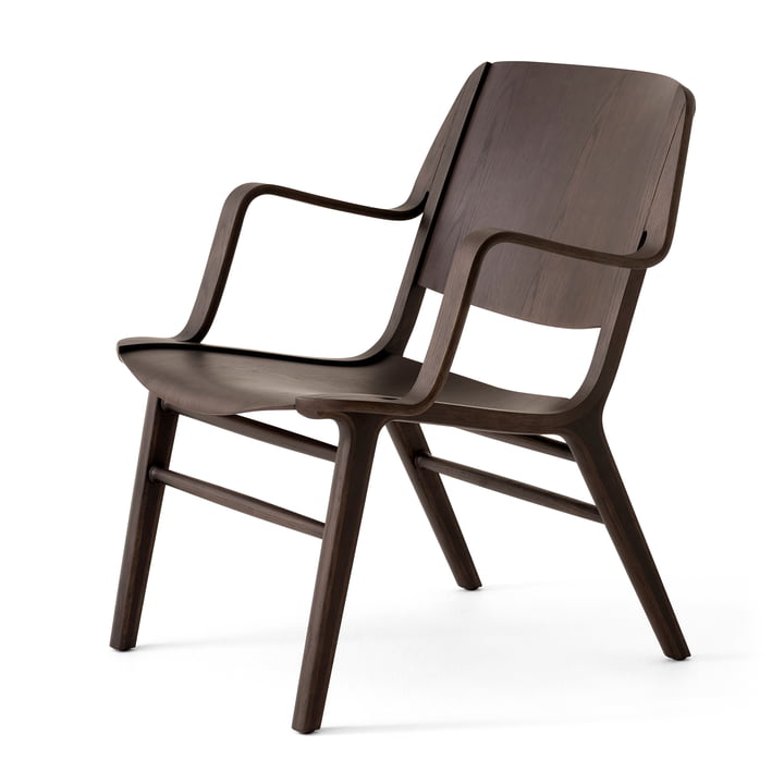 AX Lounge Chair with armrests HM11, dark stained oak from & Tradition