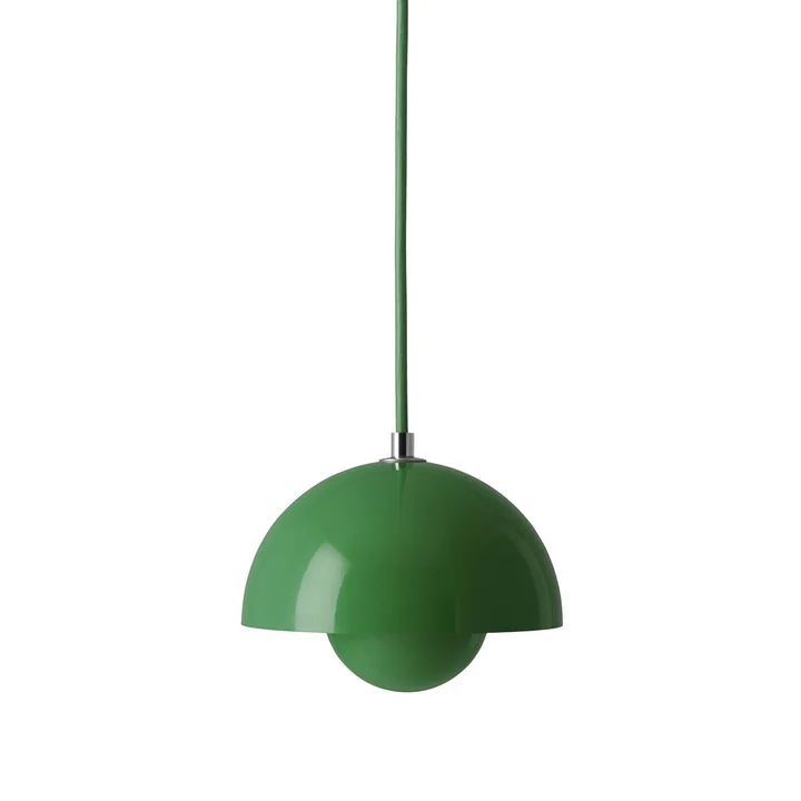FlowerPot Pendant light VP10, signal green from & Tradition