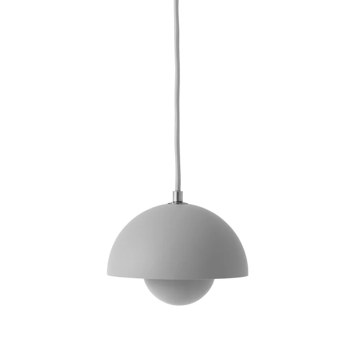 FlowerPot Pendant light VP10, light gray matt from & Tradition