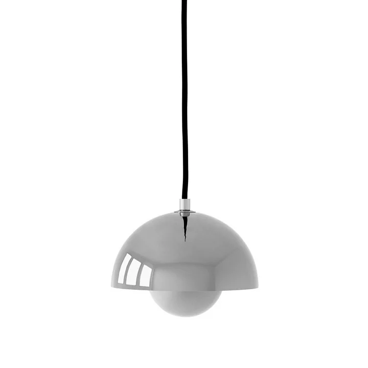 FlowerPot Pendant light VP10, chrome plated by & Tradition