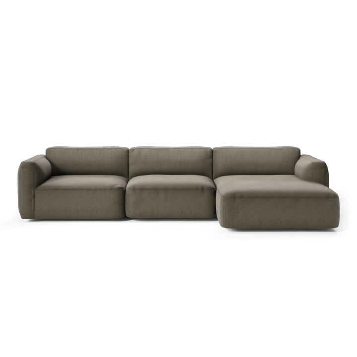 Develius Mellow Corner sofa, configuration F, warm gray (Barnum 08) from & Tradition