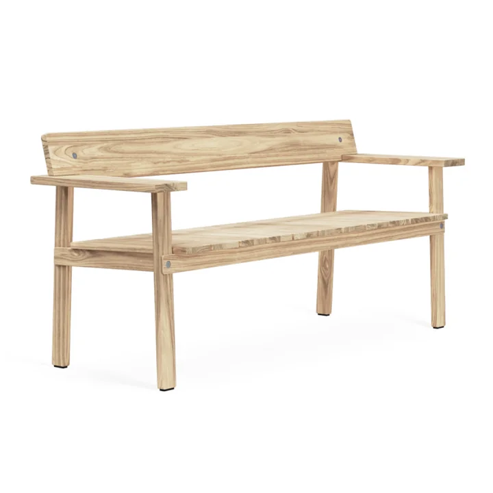 GL101 Timbur Garden bench, untreated teak from Carl Hansen