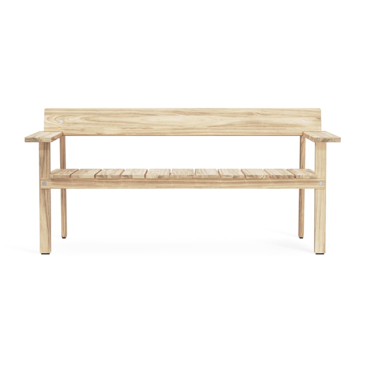 GL101 Timbur Garden bench, untreated teak from Carl Hansen