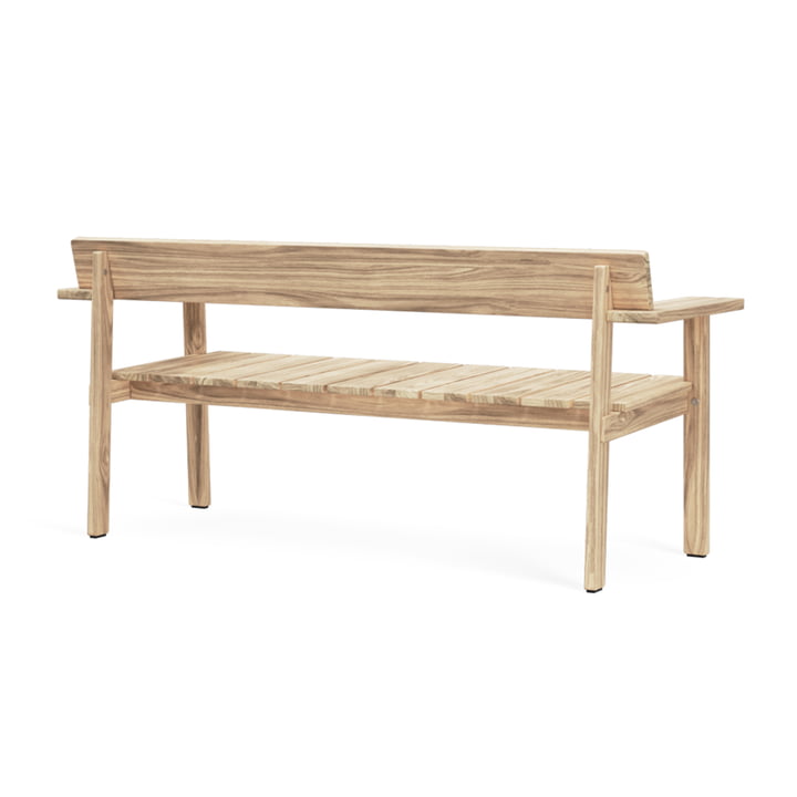 GL101 Timbur Garden bench, untreated teak from Carl Hansen