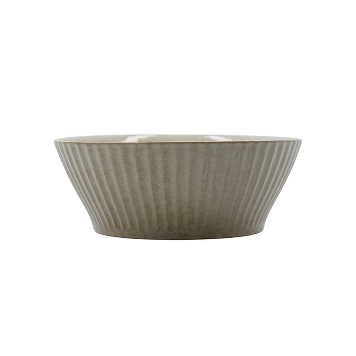 House Doctor - Pleat Bowl, D19 cm, gray / brown