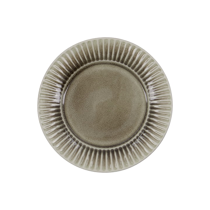 House Doctor - Pleat Plate, D22 cm, gray / brown