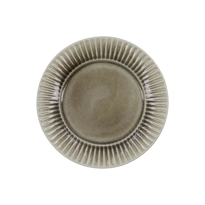 House Doctor - Pleat Plate, D22 cm, gray / brown