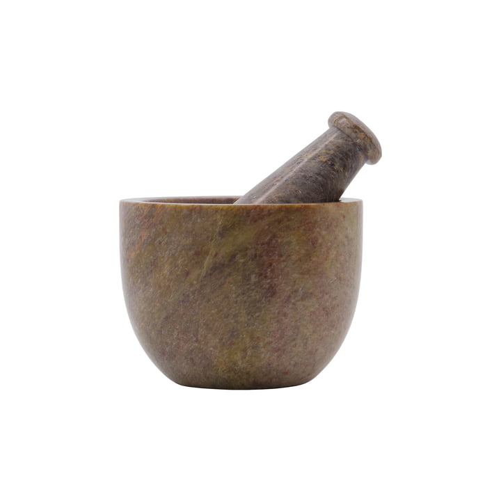 House Doctor - Arb Mortar with pestle, brown