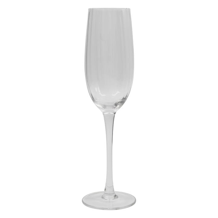 House Doctor - Rill champagne glass, clear
