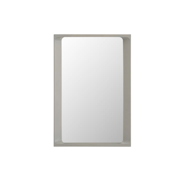 Arced Mirror, 80 x 55 cm, light gray from Muuto
