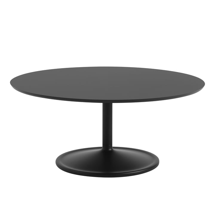 Soft Coffee table, Ø 95 cm, H 42 cm, black by Muuto