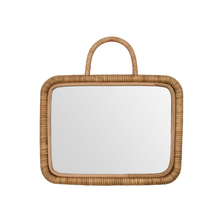 Baki Mirror with frame, 32 x 24 cm, rattan from Meraki