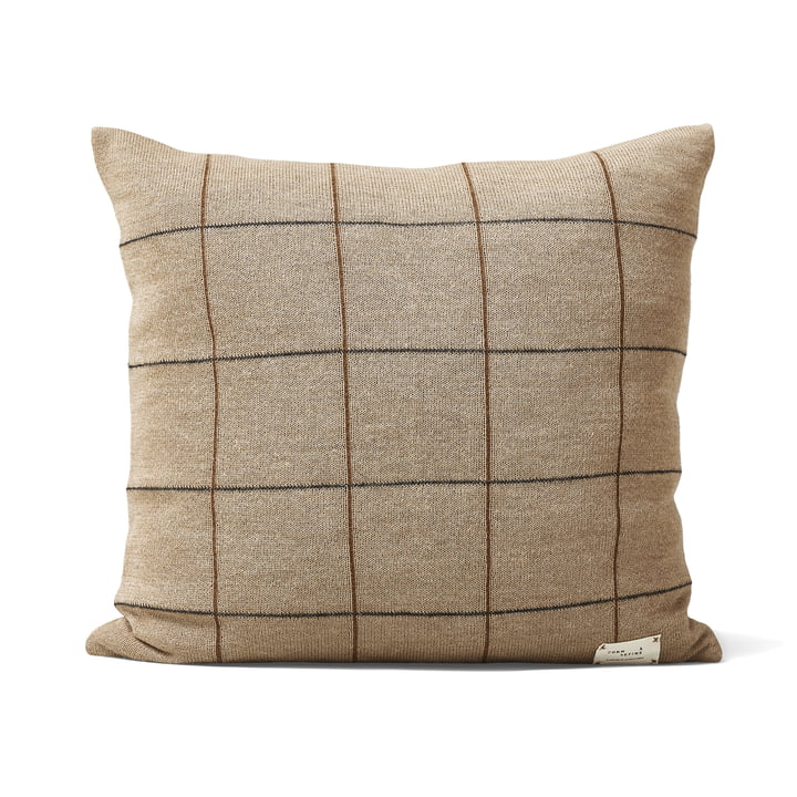 Aymara Cushion, 52 x 52 cm, New Square, light brown by Form & Refine
