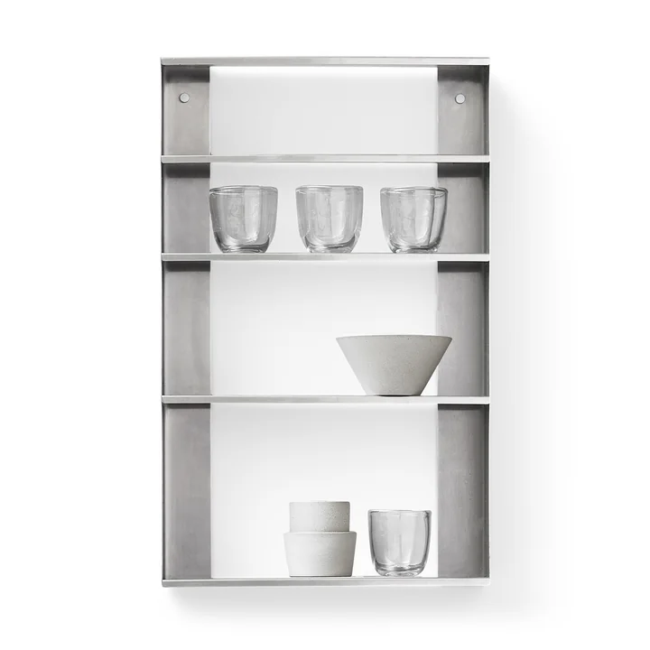 Pinho glass, clear / Taper Wall shelf, stainless steel from Form & Refine