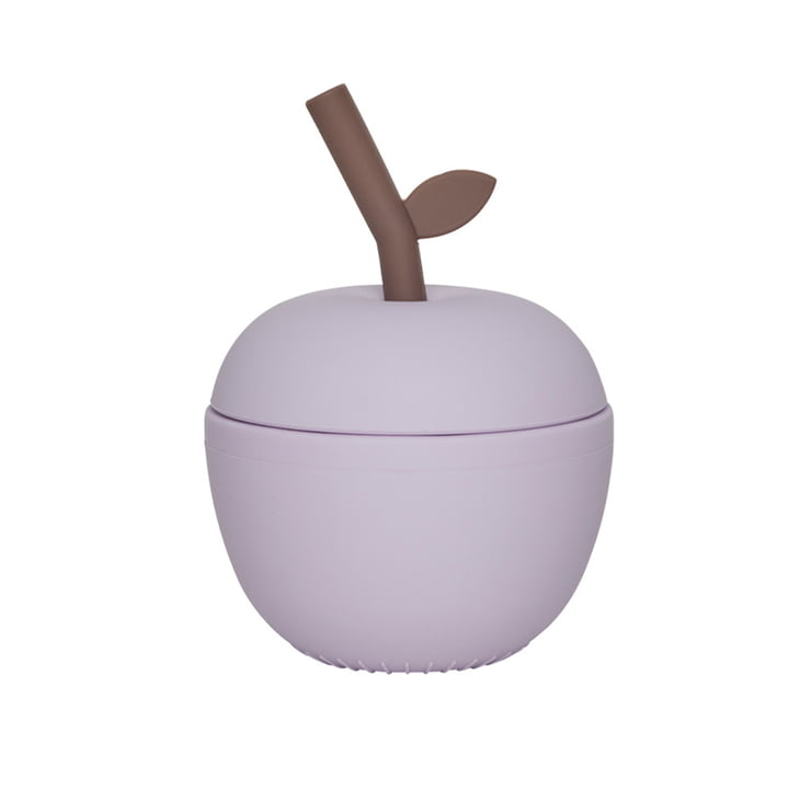 Apple cup with straw, lavender from OYOY Mini