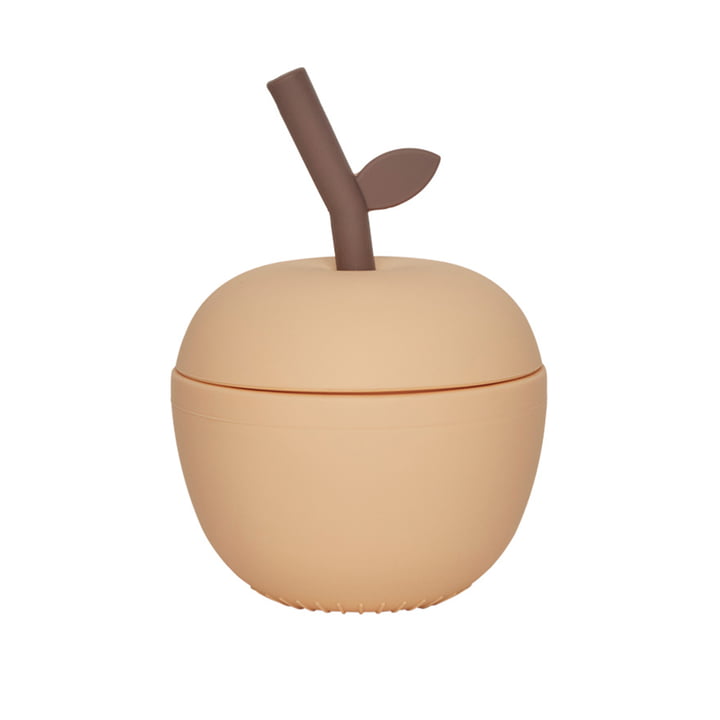 Apple cup with straw, peach from OYOY Mini