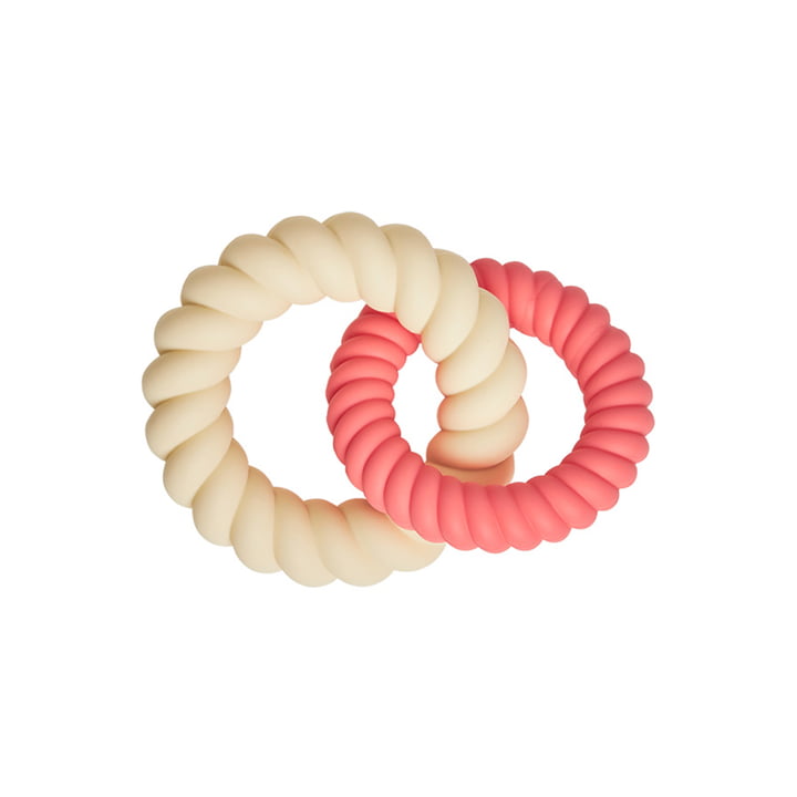 Mellow teething ring, cherry red / vanilla from OYOY Mini